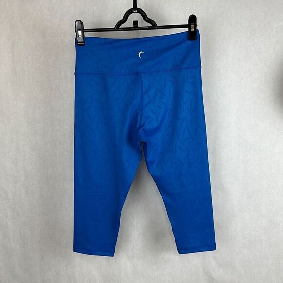 Zyia Active Leggings Willow High Rise Cropped Blue Size 8-10 - Picture 4 of 9
